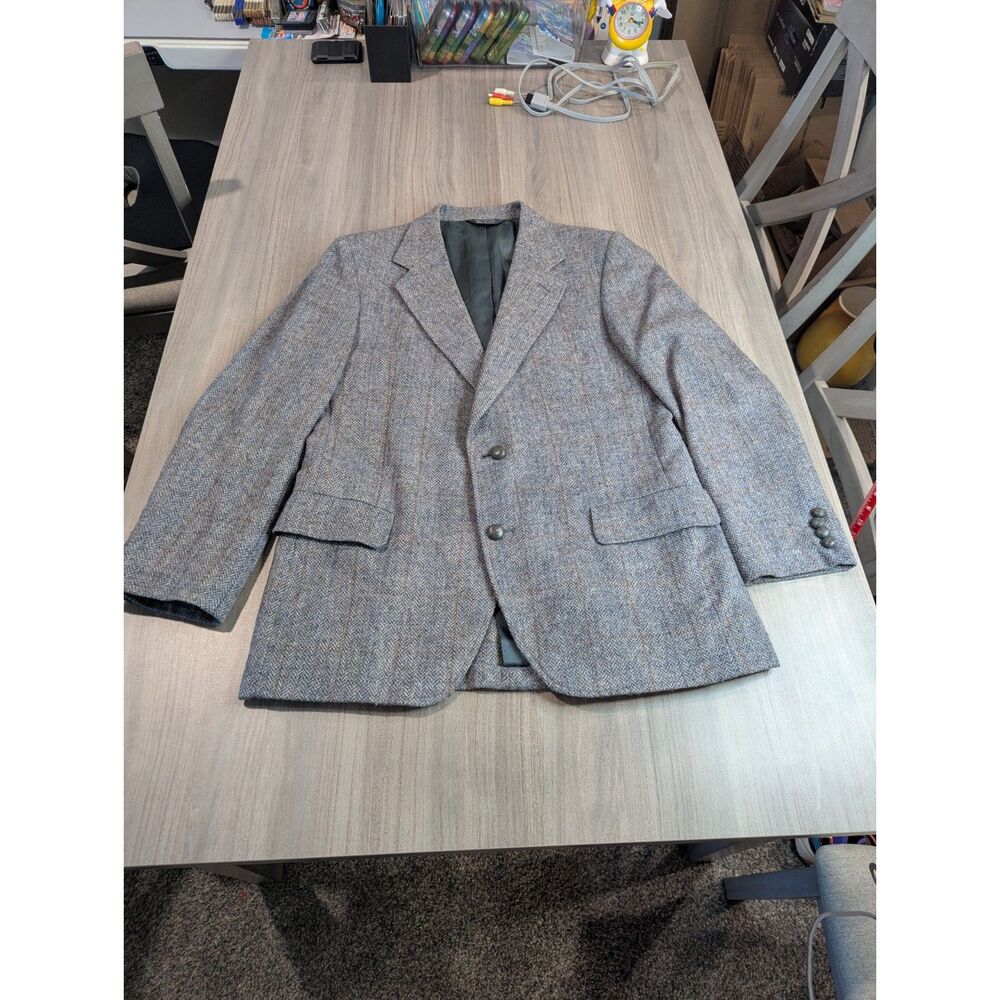 VTG 70s Kuppenheimer Wool Tweed Blazer Gardiner Selkirk Scotland Herringbone USA
